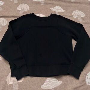 Black Lululemon Crop Crewneck Sweatshirt